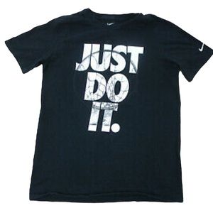 Nike Basketball Shirt Men's Just Do It Photo Fill Graphic T-Shirt-Black Sz XL